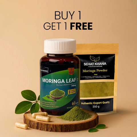 Pack Of 2 Moringa powder+Capsule